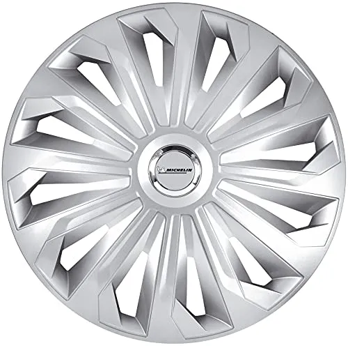 Michelin Radzierblenden Monique 35 cm (14 Zoll) silber - 4 Stück - Radkappen & Stahlfelgenringe, stilvolle und schützende Radzierblenden für ein elegantes Fahrzeugdesign.