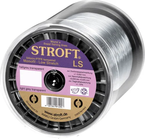 WAKU STROFT LS Monofile 1000m - 0,220mm Schnur - Einzelschnüre, mit einer hohen Tragkraft von 5,20 kg, ideal für Angler, die Zuverlässigkeit und Stärke benötigen.