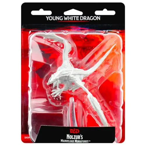 WizKids D&D Nolzur's Marvelous Miniatures - Young White Dragon (6 Units)