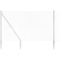 vidaXL Kettengliedzaun mit Pfosten 1.5 x 10 m – Stabiler Stahlzaun - Gartenzäune aus hochwertigem Stahl, wetterbeständig und korrosionsgeschützt. Ideal für langlebige und sichere Abgrenzungen in Gärten und Terrassen.