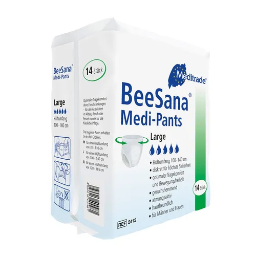 Meditrade Inkontinenzhosen Medi-Pants Größe XL - 14 St. - Sonstige Hygieneartikel, hohe Saugfähigkeit und bequemer Sitz für optimale Sicherheit und Komfort im Alltag.