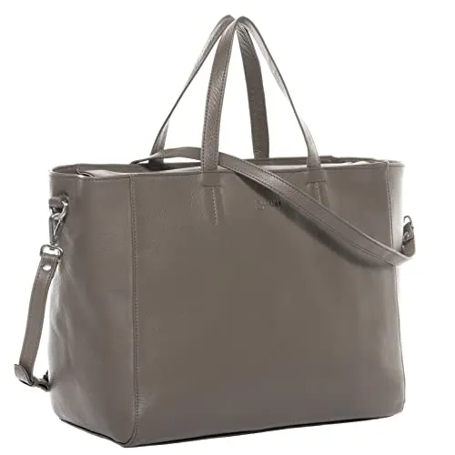 BACCINI Umhängetasche RENA aus echtem Leder in Taupe - Elegante Schultertasche RENA by Baccini® aus hochwertigem Echtleder. Ideal für Büro und Freizeit, besticht durch exzellente Verarbeitung und individuelles Design. Ein stilvoller Begleiter für jeden Anlass.