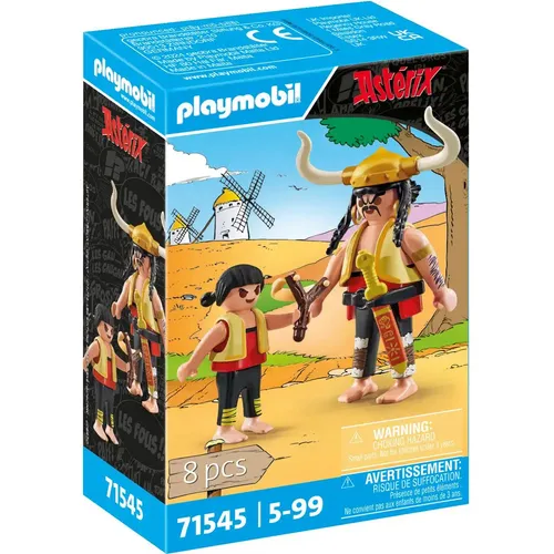 PLAYMOBIL Asterix 71545 Costa y Bravo und Pepe - Mutiges Asterix-Duo mit Schwert und Steinschleuder, ideal für fantasievolles Spielen und leicht zu reinigen!
