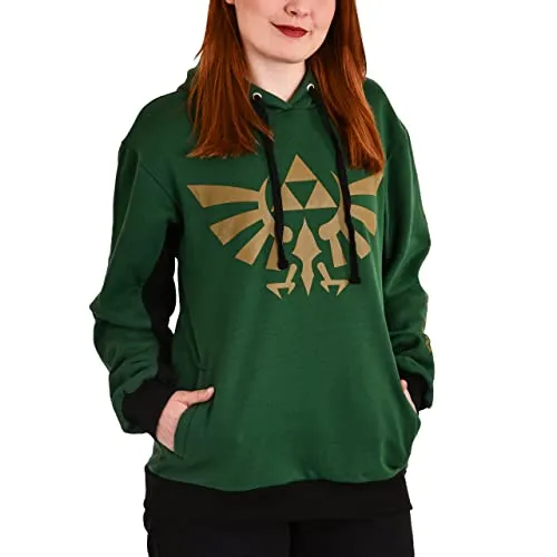 The Legend of Zelda T-Shirt - T-Shirt für Fans von The Legend of Zelda, aus 80% Baumwolle, mit stylischem Hyrule-Symbol auf der Vorderseite und Ärmel, ideal für jeden Zelda-Enthusiasten.