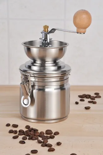 Kaffeemühle Edelstahl mit Keramik-Kegelmahlwerk