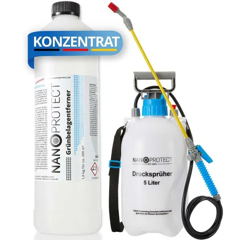 Nanoprotect Grünbelagentferner Konzentrat 1 kg mit Drucksprüher