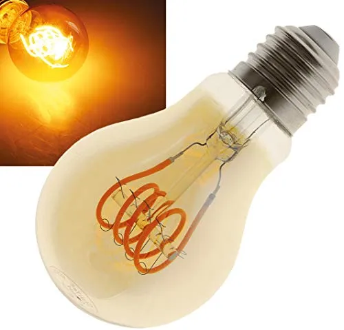 ChiliTec LED Glühlampe E27 Vintage G70 2000k 280lm 230V/4W warmweiß amber