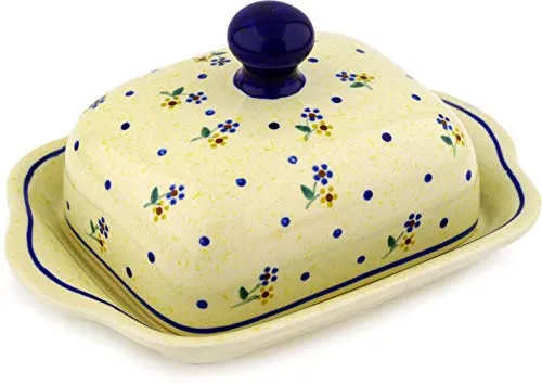 Polmedia Polish Pottery Bunzlauer Keramik Butterdose (250g) Design 111