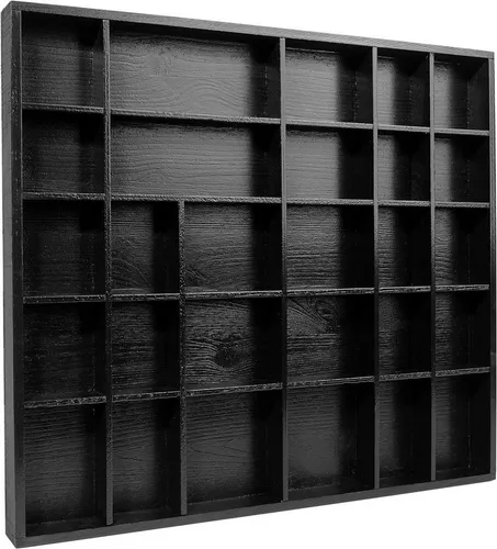 Creative Deco Schubladenbox Setzkasten aus Holz mit 28 Fächern - Praktische Schubladenbox für Ordnung, ideal zur Aufbewahrung von Kleinigkeiten, mit 28 Fächern und stilvollem Design in Schwarz.