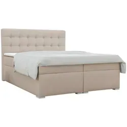Deine Möbel 24 Boxbett, Beige, Holzwerkstoff, H4, Höhe ca. 19 cm, 120x200 cm, Schlafzimmer, Betten, Boxspringbetten