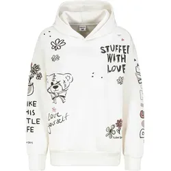 SUBLEVEL Kapuzenpullover Damen Hoodie mit Alloverprint Sweater, Kapuzensweatshirt mit seitl. Eingrifftaschen