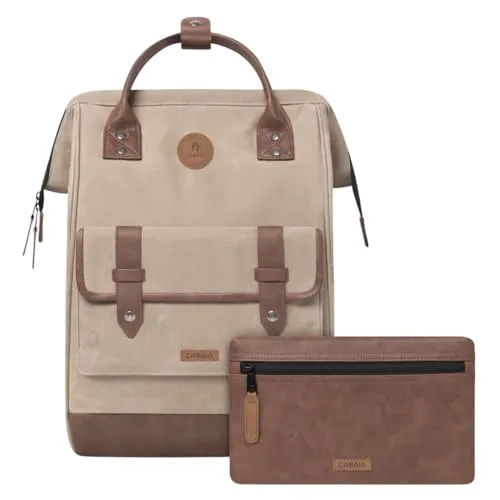 Cabaïa Rabat Tagesrucksack - Wasserabweisender Tagesrucksack mit 2 Vordertaschen, 180°-Öffnung und abwaschbarem, wasserdichtem Boden – ideal für den Alltag und Ausflüge.