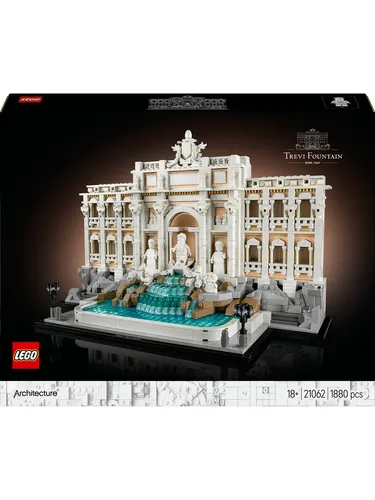 LEGO Architecture 21062 Trevi-Brunnen - Modell des berühmten Trevi-Brunnens aus Rom, inklusive authentischer Details und Minifiguren. Ideal für Geschichtsbegeisterte und Reisefans, perfekt als Andenken oder Geschenk.