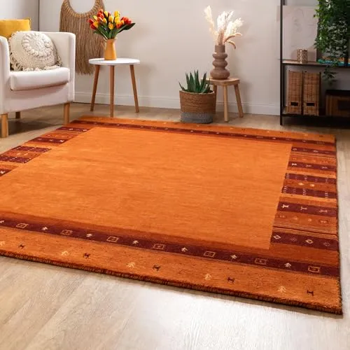 Steffensmeier Gabbeh Teppich Zagros | Wolle, 170x240 cm in braun von Steffensmeier