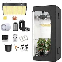 JUNG Growbox Komplettset 80x80x180 cm mit LED-Lampe - Professionelles Anzuchtset für Pflanzen: Lichtundurchlässiges Zelt aus 600D Mylar, dimmbare 150W LED-Lampe und effektives Lüftungssystem für optimale Wachstumsbedingungen. Sofort einsatzbereit mit allem Zubehör.