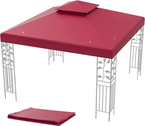 COSTWAY Pavillon-Ersatzdach 3x3m Ersatzdach, mit Klettverschlüssen