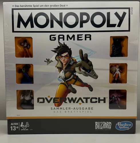MONOPOLY - GAMER OVERWATCH - Hasbro E6291 - Gesellschaftsspiel für 2-6 Spieler, basierend auf Overwatch. Erlebe spannende Strategiespiele mit deinen Lieblingscharakteren und baue dein Imperium auf!