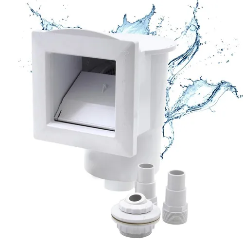 Poolsauger Skimmer – Einbauskimmer mit Einlaufdüse - Skimmersystem für Einbaubecken, Stahlwandbecken und Whirlpools, sorgt für sauberes Wasser und einfache Installation dank kompakter Maße.