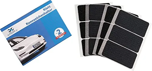 2X Klett Rahmenlos Kennzeichenhalter Nummernschildhalter Kennzeichenhalterung für Auto und Motorrad wetterfest STVZO KONFORM