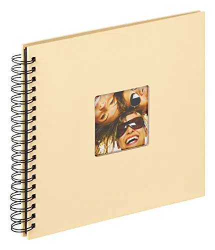 walther design Fotoalbum creme 26 x 25 cm Spiralalbum mit Cover-Ausstanzung, Fun SA-108-H