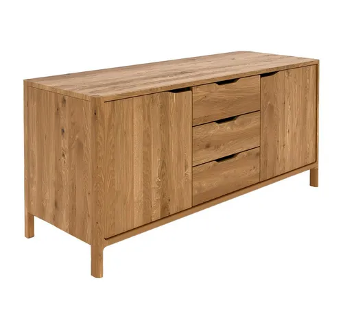 Lomadox Sideboard THORNBURY-165, Kommode, Wildeiche massiv geölt, grifflos, montiert