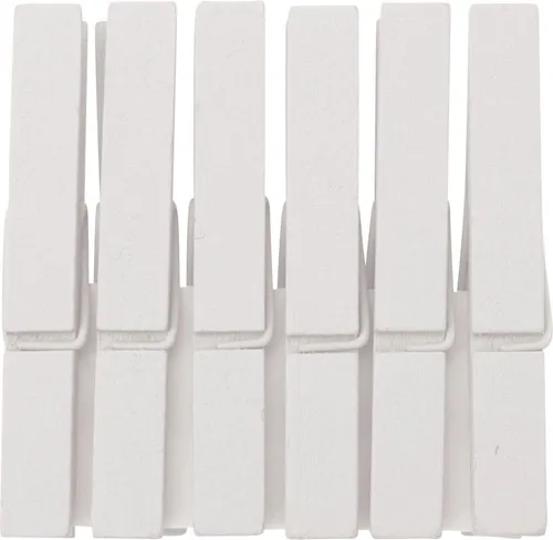 Glorex Holzklammern weiß 7,4 x 1,0 cm 6 Stück in weiß von GLOREX