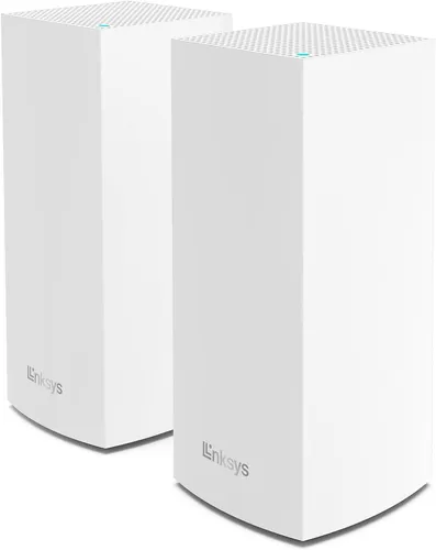 Linksys Velop MX8400 Tri-Band Mesh-WiFi 6-System - Router mit bis zu 525 m² Funkabdeckung, 3,5-mal schneller für mehr als 80 Geräte – ideal für nahtloses Streaming und sicheres Smart Home.