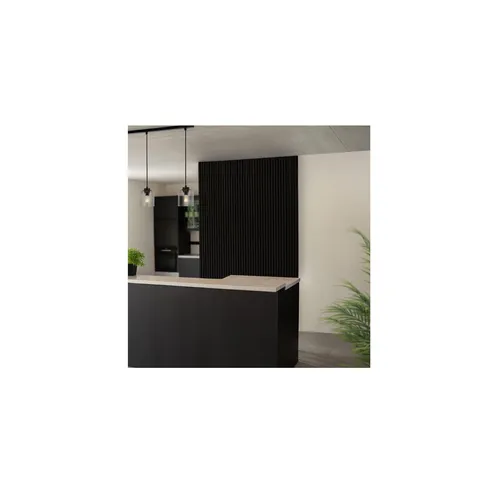HOME DELUXE Wandpaneel Akustikpaneel SONIC, Deep Black - Wandpaneele für modernes Design und Akustik, schallabsorbierend und vielseitig einsetzbar in Wohnräumen, Büros oder Konferenzräumen. Einfache Montage und individuelle Anpassung für jeden Raum.