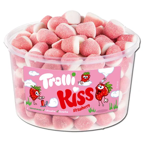  Trolli Kiss Schaumerdbeeren, Schaumzucker, 150 Stück 7,37€/1kg