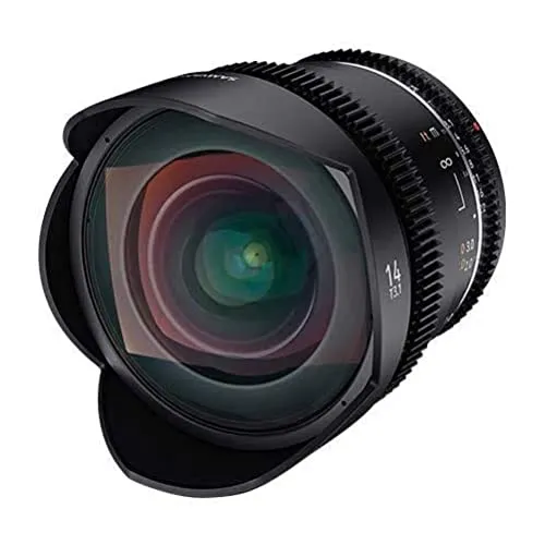 Samyang MF 14mm T3,1 VDSLR MK2 Canon EF – lichtstarkes Ultraweitwinkel Objektiv - Objektive mit hervorragender optischer Leistung, manuelle Scharfstellung und wetterbeständige Konstruktion für beeindruckende 8K Videoqualität.