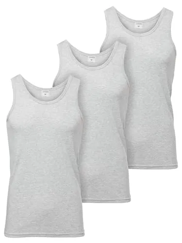 Ladeheid Unterhemd Tanktop Herren Baumwolle Set 3 Stück LA40-258 - Herren-Shirts, 3er-Pack ärmellose Unterhemden aus 100% Baumwolle, atmungsaktiv und schnelltrocknend für optimalen Tragekomfort.