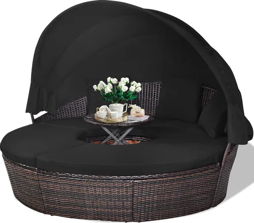 Gartenmöbel Polyrattan Sonneninsel 5-teilig