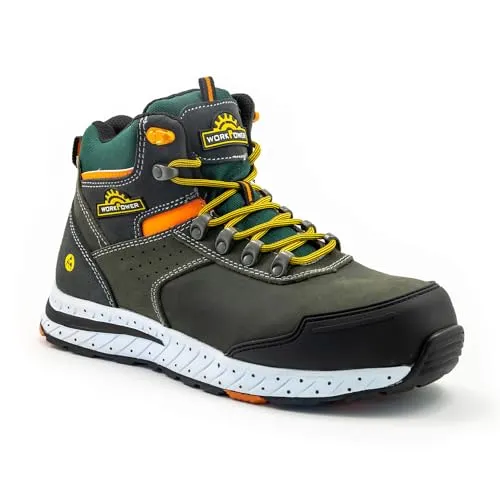 WORKPOWER Sicherheitsstiefel S3 Hilders für Herren – Metallfreier Durchtrittschutz & Kunststoffkappe - Herren Militär- & Einsatzstiefel mit metallfreiem Durchtrittschutz, wasserdichtem Innenfutter und rutschhemmender Sohle für optimalen Komfort und Sicherheit an jedem Arbeitsplatz.