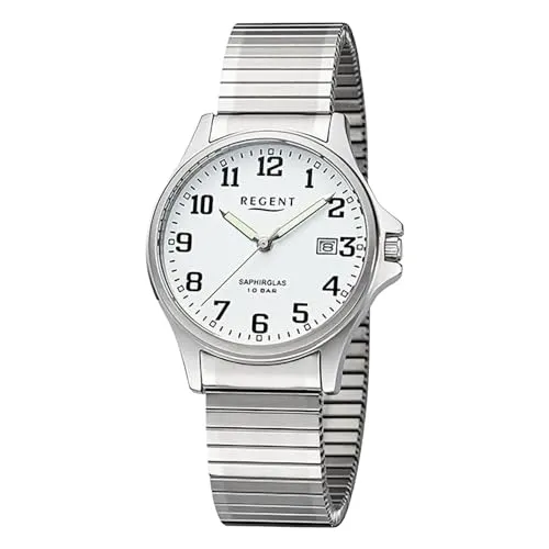 REGENT Herrenuhr ZugbandSaphirglas 10 Bar 36mm F1433
