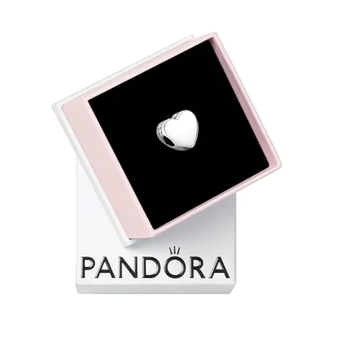PANDORA Moments Gravierbares Herz Charm aus Sterling Silber - Bead Charms für Damen, personalisierbar mit Gravur für besondere Botschaften oder Daten, ideal für individuelle Armbänder.
