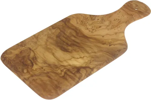 BERARD FRANCE 1892 Schneidebrett aus Olivenholz mit Griff - Elegantes Olivenholz-Schneidebrett (26 x 12 cm) für Schneiden und Servieren, einzigartig durch starke Maserungen und widerstandsfähig gegen Gerüche. Handwäsche empfohlen für Langlebigkeit.