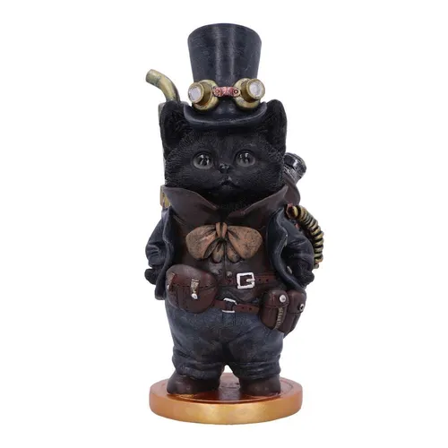 Nemesis Now Steamsmith's Cat 19.5cm, Black - Action- & Spielfiguren, detailreiche Resin-Figur einer Katze, perfekt für Sammler und Fantasy-Fans.