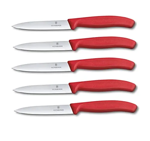 Victorinox Gemüsemesser Set Swiss Classic rot – 5-tlg, 10 cm