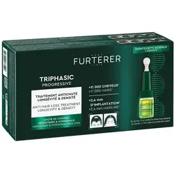 Triphasic Progressive Kur - Spezielle Pflege zur Unterstützung bei Haarausfall. Mit einer einzigartigen Formel, die das Haar sichtbar stärkt und die Haardichte erhöht. Ideal für eine gezielte Anwendung zur Erhaltung gesunder Haare.