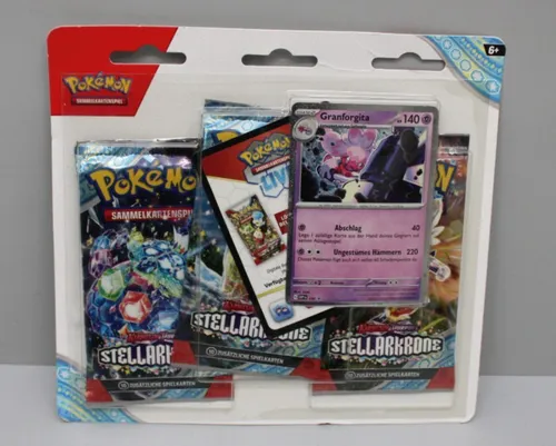 Pokémon-Sammelkartenspiel: 3er-Pack-Blister Karmesin & Purpur – Granforgita