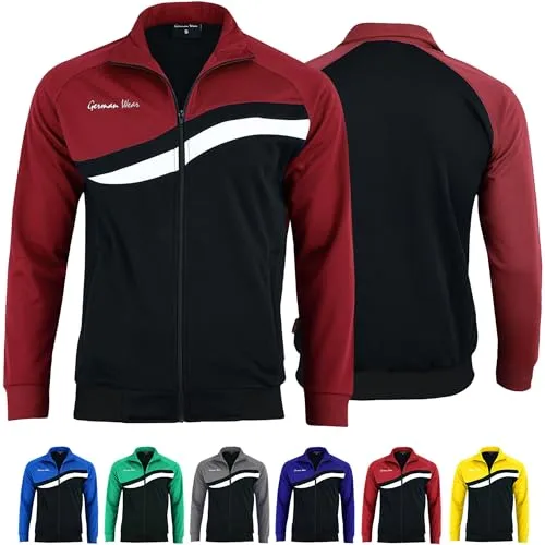 German Wear STRIKER Herren Trainingsjacke - Funktionsjacke mit optimalem Tragekomfort, leichtes Polyestergewebe für maximale Bewegungsfreiheit beim Sport und Training.