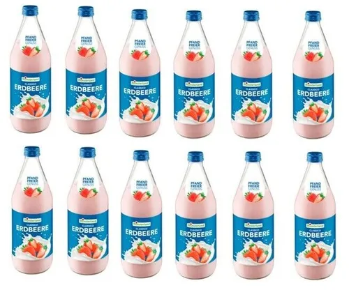 Flaschen Münsterland Erdbeermilch 1,5% a 0,5 L Erdbeere 12