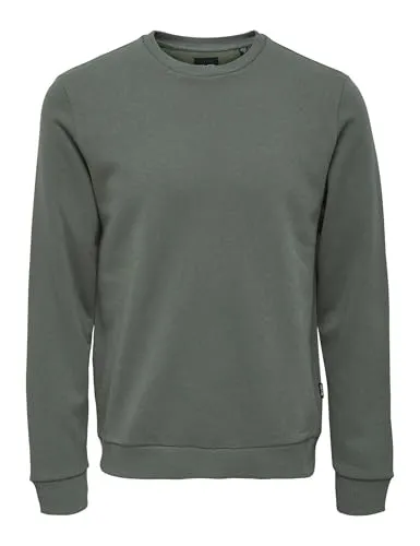 ONLY & SONS ONSCERES CREW NECK Sweatshirt, Grün-2 von ONLY & SONS