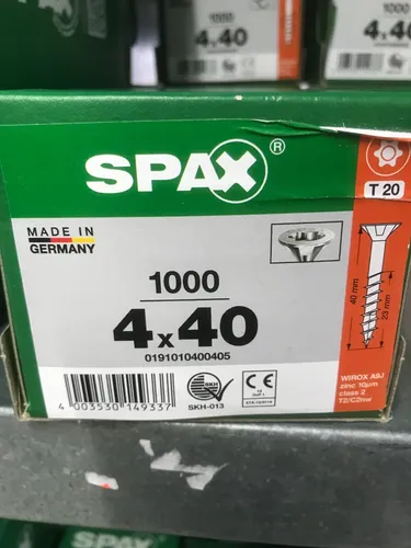SPAX Universalschrauben T20 Senkkopf WIROX 4 mm x 40 mm von SPAX