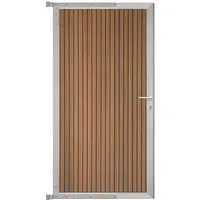 GartenLand Steckzauntor Shadowline Vertikal 90 x 175 cm WPC Mahagoni Aluminium Silber - Elegantes Steckzauntor aus WPC in Mahagoni-Optik. Pflegeleicht, robust und einfach zu montieren – ideal für individuelle Zaunprojekte. Aluminiumrahmen sorgt für Stabilität und Langlebigkeit.