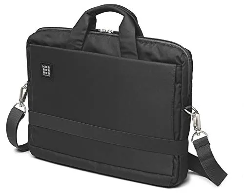 Moleskine ID Kollektion Horizontaler Messenger Bag mit Schultergurt (Gerätetasche für PC, Tablet, Notebook, Laptop und iPad bis 15 Zoll, Maße 40 x 9,5 x 31 cm) schwarz