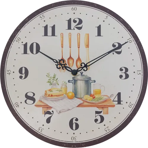 abc HOME | Wanduhr Küche | Quarzuhrwerk | batteriebetrieben | 30 cm Ø