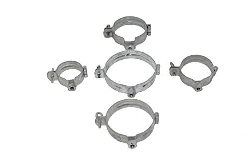 Fallrohrschelle verzinkt Ø 120 mm mit Kombi-Mutter M8/M10