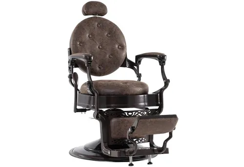 Barberpub hydraulischer Friseurstuhl 3849 im Retro-Stil - Stylischer Friseurstuhl mit robustem Alurahmen und hochwertigem Kunstleder. Ideal für den modernen Salon mit nostalgischem Flair. Höhenverstellbar und komfortabel für Ihre Kunden.