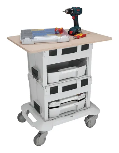 L-BOXX Mobile Arbeitsplatte 500 x 18 x 700 mm - Praktische Arbeitsplatte für Sortiments- & Werkzeugkoffer, ideal für flexibles Arbeiten und optimale Organisation von Werkzeugen.